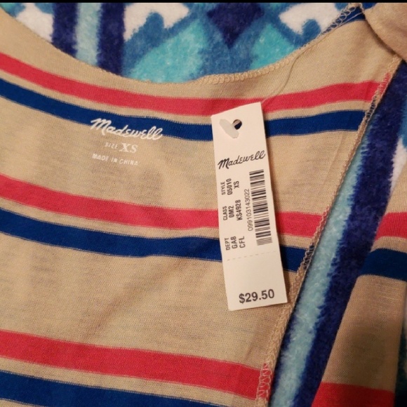 3/$20 Madewell Tank Top NEW Striped - Picture 3 of 3